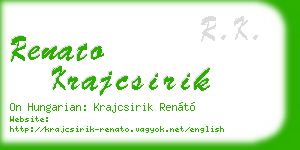 renato krajcsirik business card